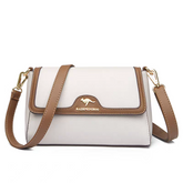 حقيبة يد نسائية بحزام طويل قابل للتعديل صغيرة الحجم لون اوف وايت مع جملي - KSA